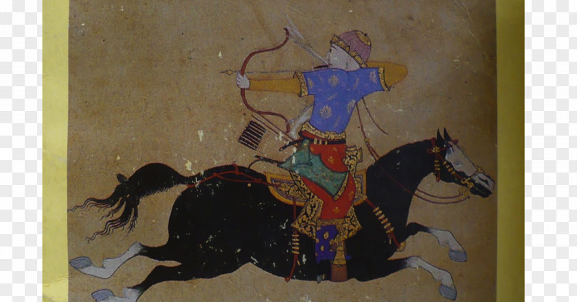 Painting Mongolian Horse Mongol Empire Khanate Mongols PNG