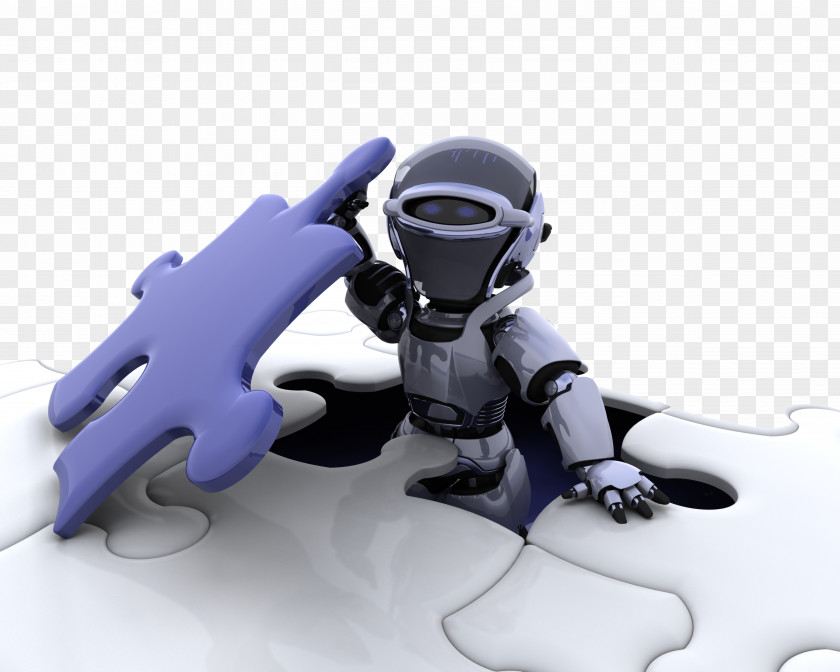 Smart Robot Jigsaw Puzzles Royalty-free Stock Photography PNG