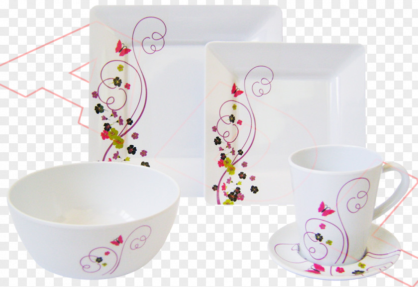 Table Tableware Porcelain Coffee Cup Saucer PNG