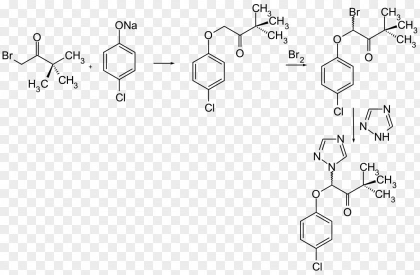 De Novo Synthesis Triadimefon Triazole Conazole Chemical Triadimenol PNG