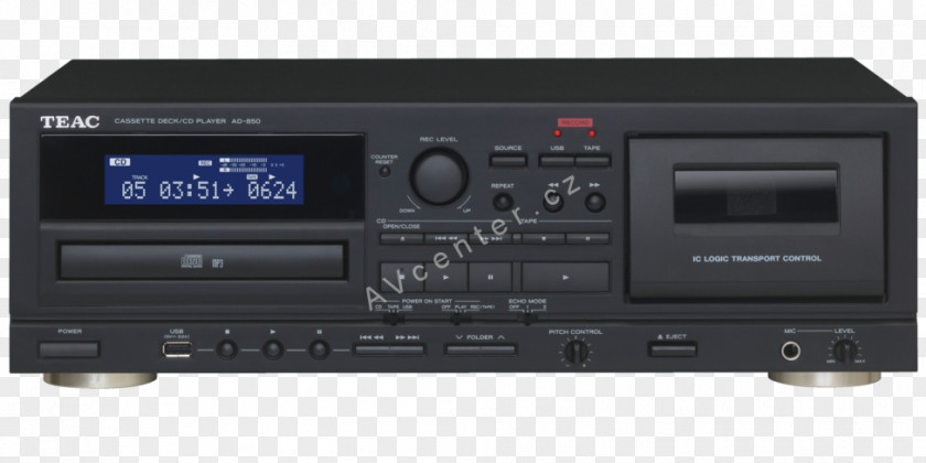 Microphone Cassette Deck Compact TEAC Corporation CD Player PNG