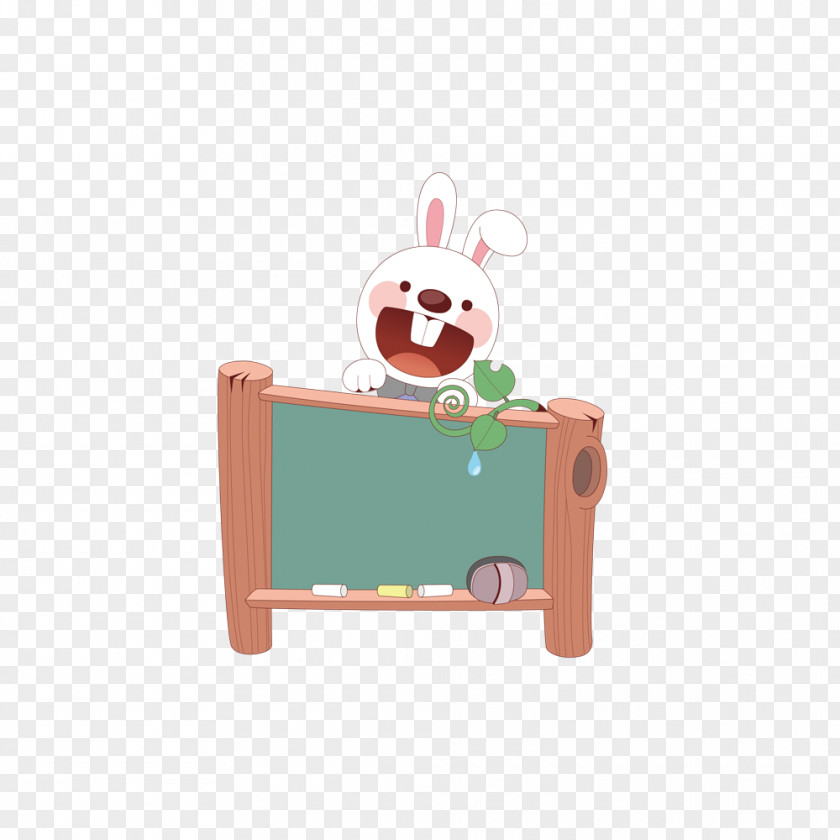 Blackboard And Rabbit PNG