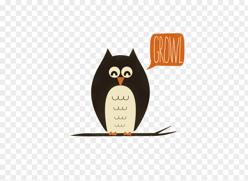 Cartoon Owl Tawny Bird Drawing Illustration PNG
