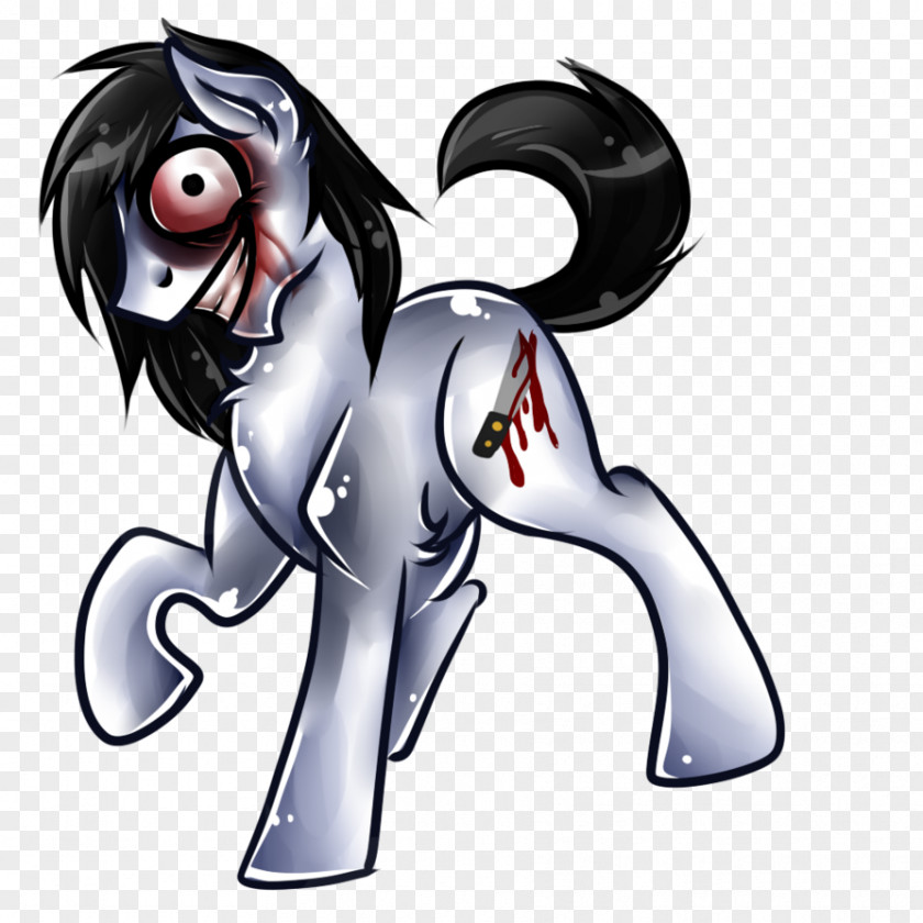 Jeff The Killer Pony Slenderman Horse Creepypasta PNG