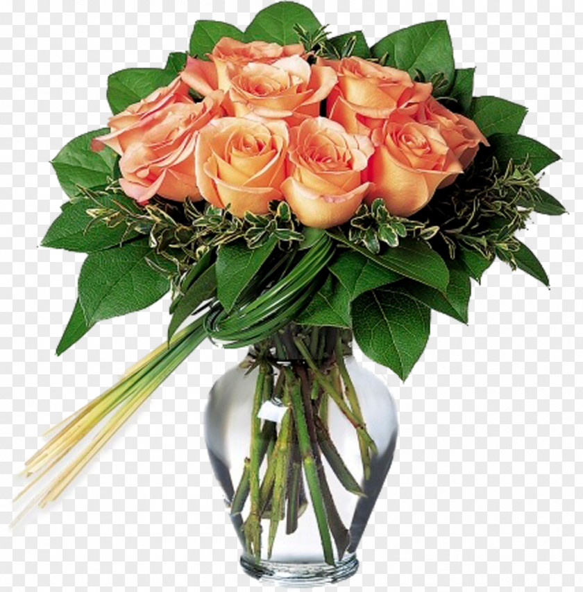Peach Flowers Rose Floristry Flower Delivery PNG