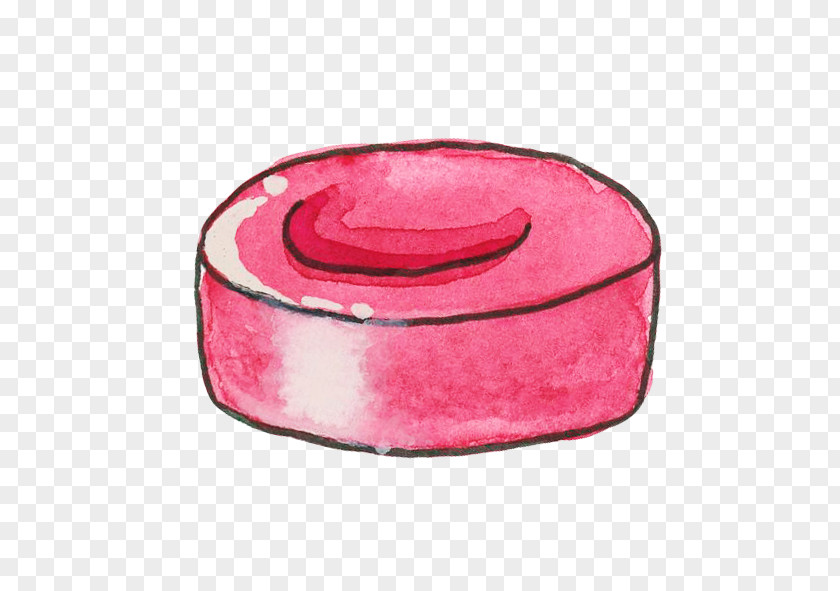 Red Velvet Cupcake Watercolor Painting Sketch PNG