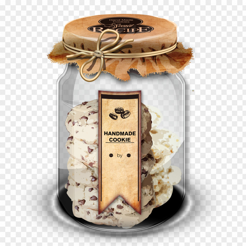A Jar Of Food Chocolate Chip Cookie Bottle Glass PNG