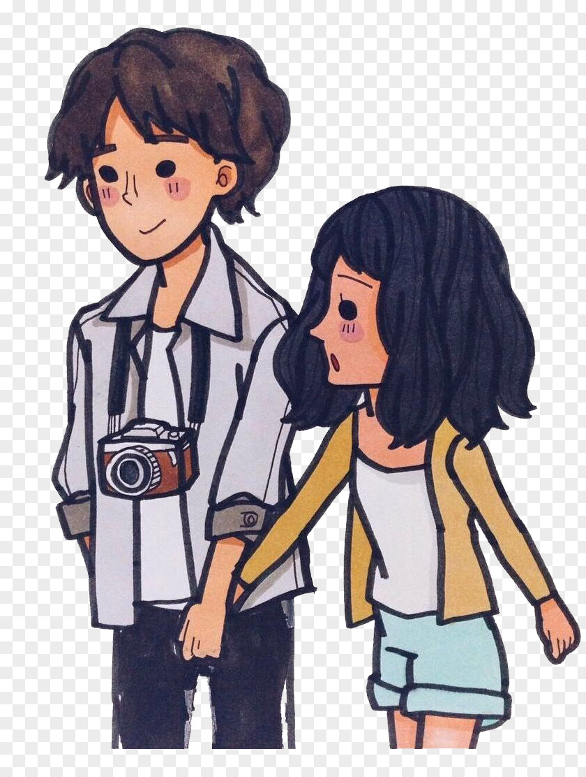 Holding The Camera Couple Significant Other Hands Illustration PNG