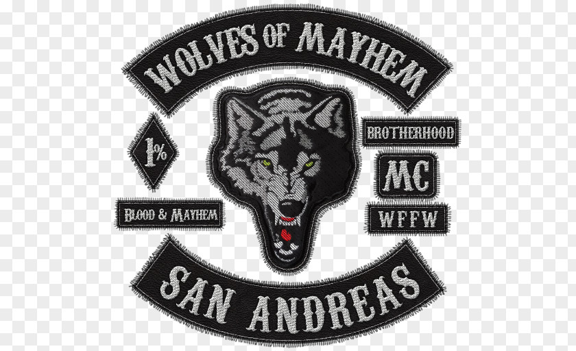 San Antonio Police Badge Black Wolf Emblem Grand Theft Auto V Organization PNG