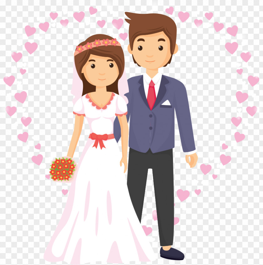 Vector Love And Cartoon Couple Wedding Anniversary Wish Hindi WhatsApp PNG