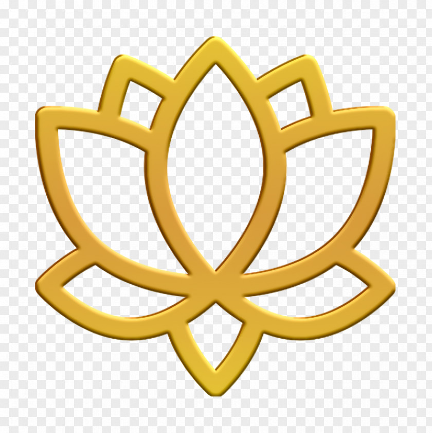 Symbol Yellow Spiritual Icon Lotus Flower PNG