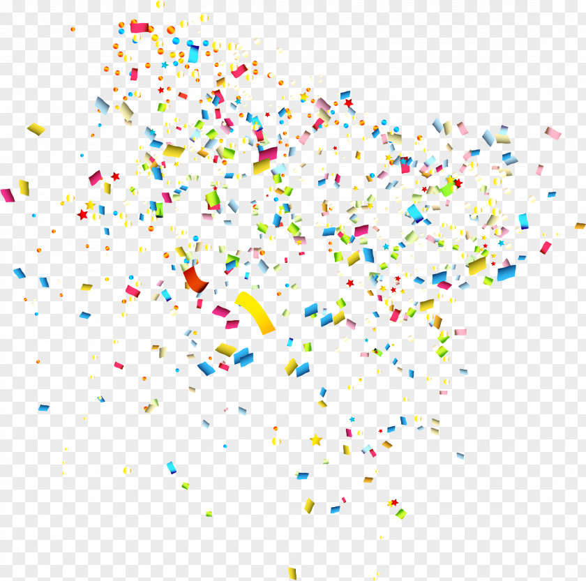 Colorful Confetti Paper PNG