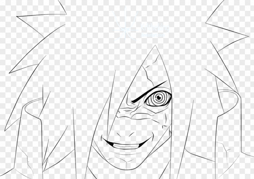 Lineart Naruto Eye Line Art White Sketch PNG
