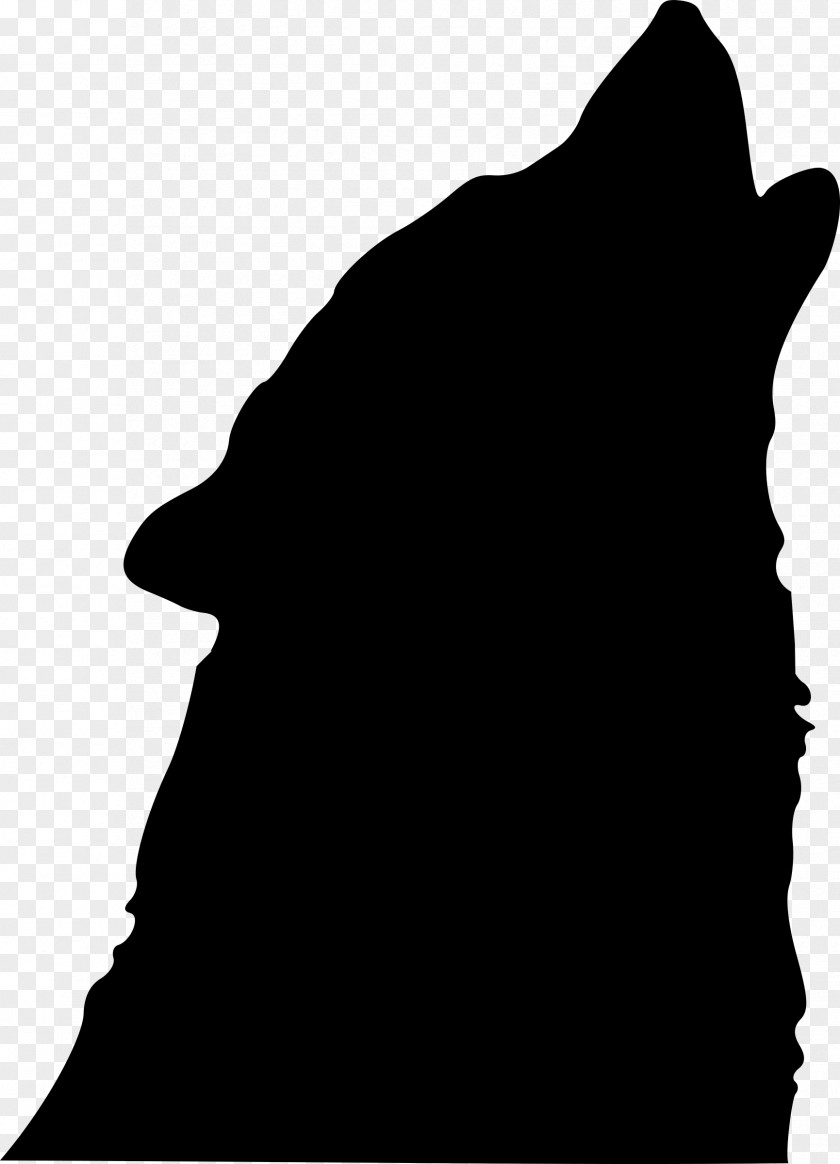 Silhouette Gray Wolf Drawing Clip Art PNG