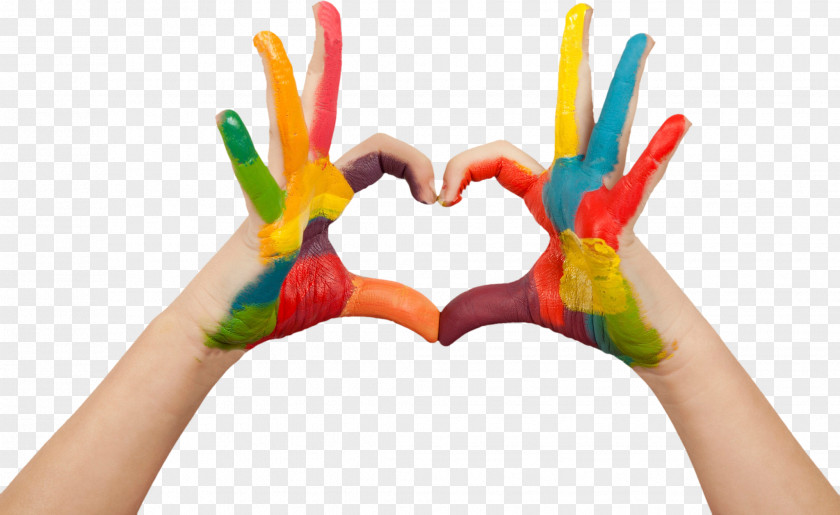 Hand-paint Painting Heart Child PNG