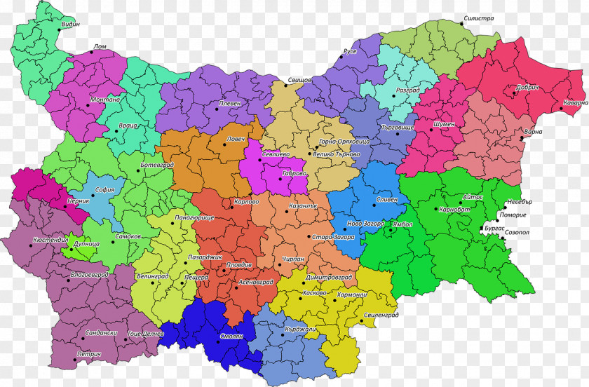 Map Provinces Of Bulgaria Severozapaden Planning Region Image Oblast PNG