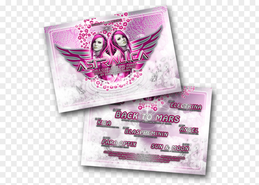 Minimal Dj Flyer Pink M Font Product Brand PNG