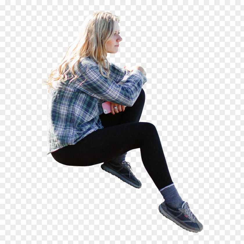 Sitting Man Rendering Woman PNG