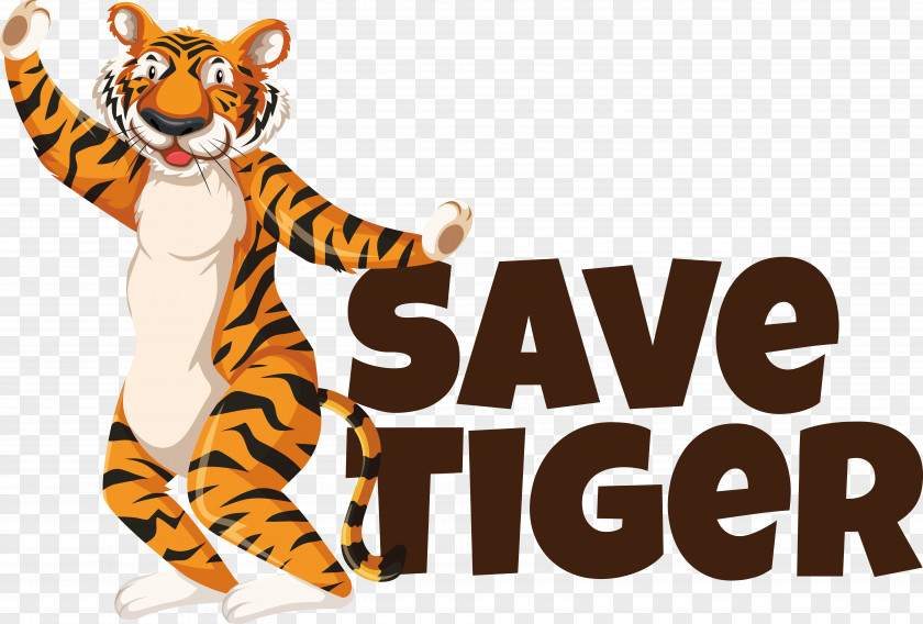 Bengal Tiger Siberian Tiger Cougar Wildlife Cartoon PNG