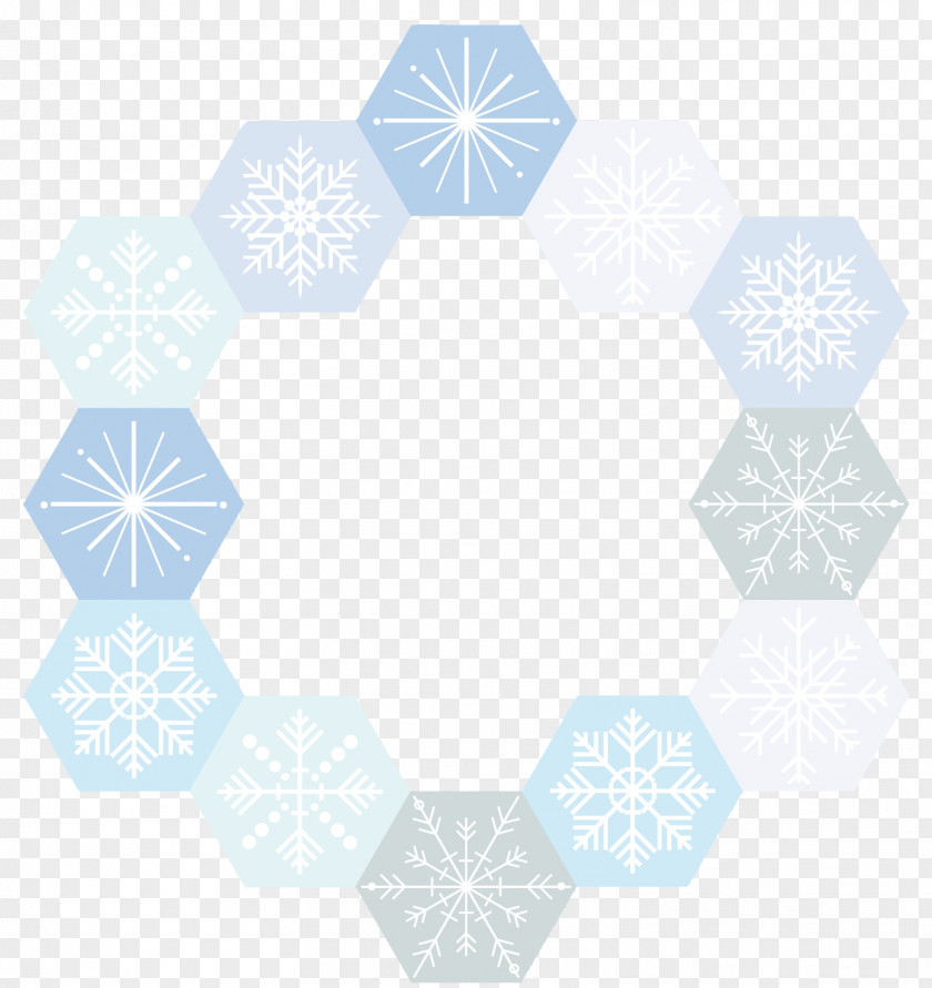 Snowflake Border Vector Diagram Euclidean Circle PNG