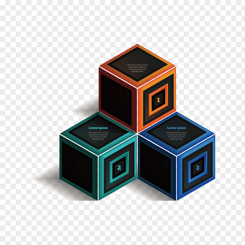 Vector Cube Information Graph Infographic Adobe Illustrator PNG