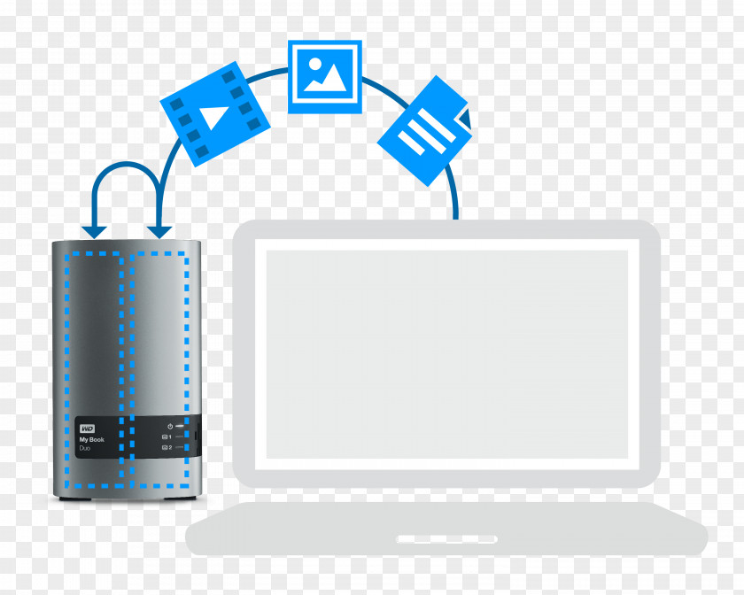 Western Digital My Book Hard Drives WD Duo 4TB Desktop RAID External Drive PNG