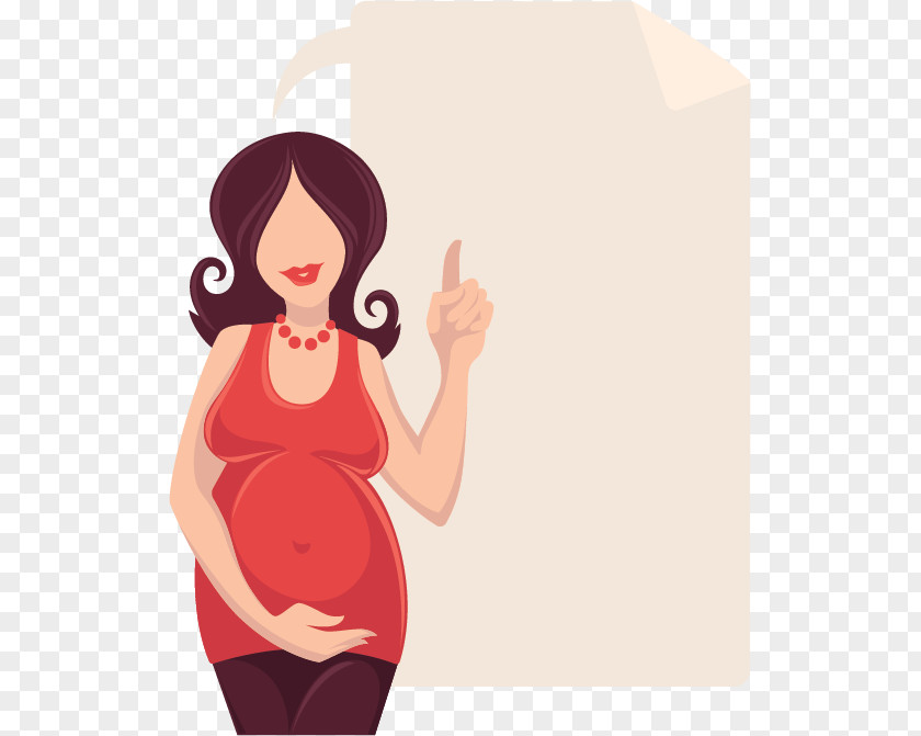 Cartoon Pregnant Women Vector Material Back Pain Chiropractic Pregnancy Health Care Spinal Adjustment PNG