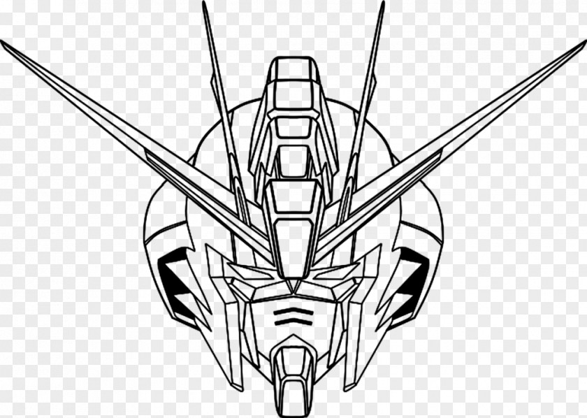 Seeds ZGMF-X10A Freedom Gundam Drawing ZGMF-X20A Strike Line Art PNG