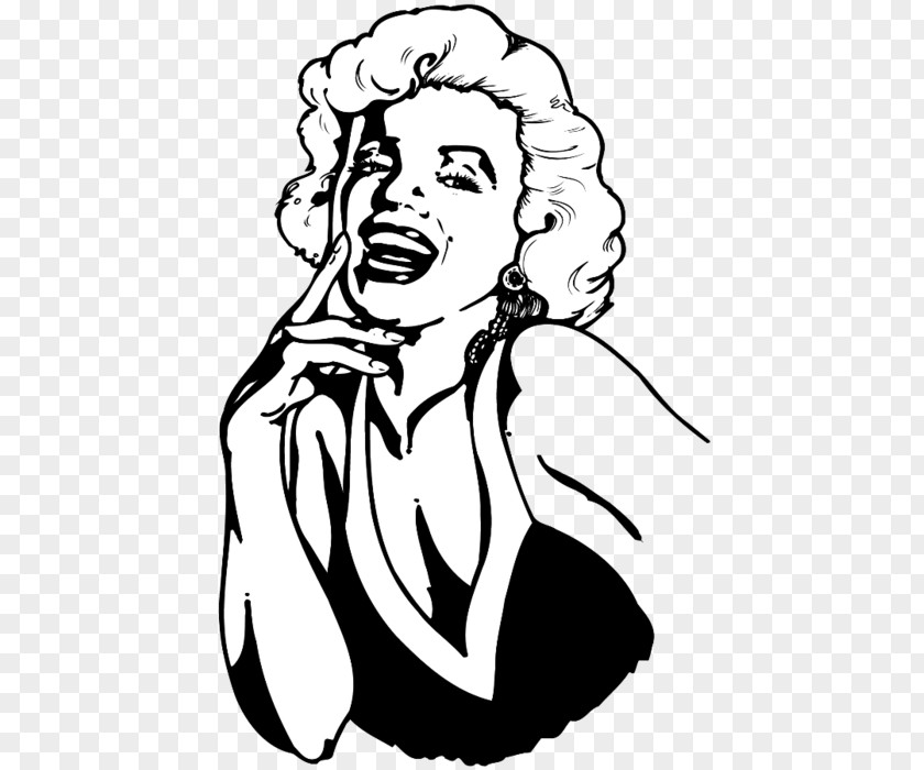 Silhouette White Dress Of Marilyn Monroe Death Vector Graphics Drawing PNG