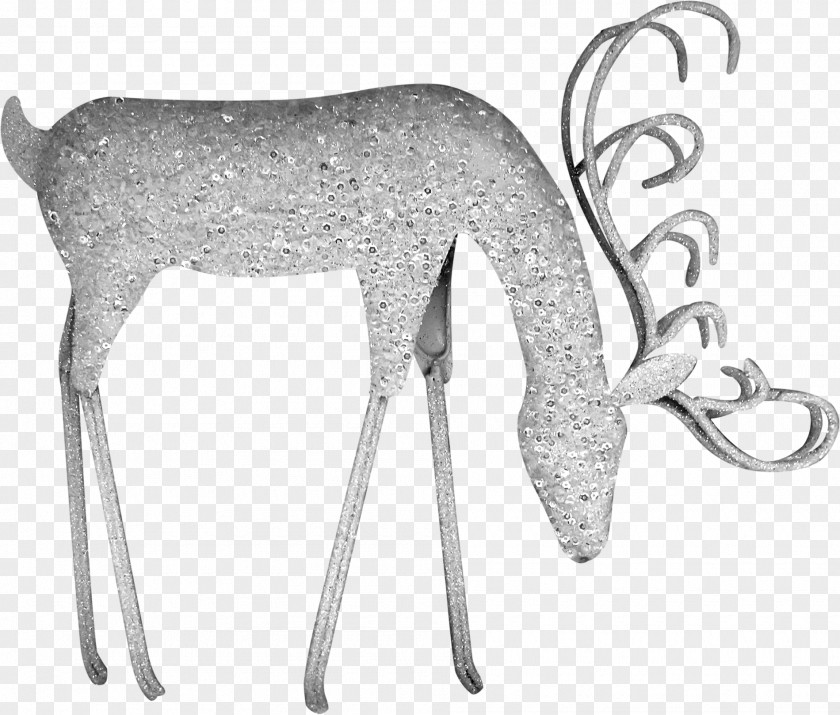 Creative Silver Deer Reindeer Moose PNG