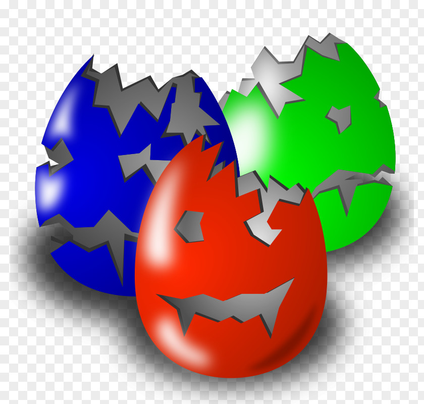 Hand Painted Easter Bunny Egg Clip Art PNG
