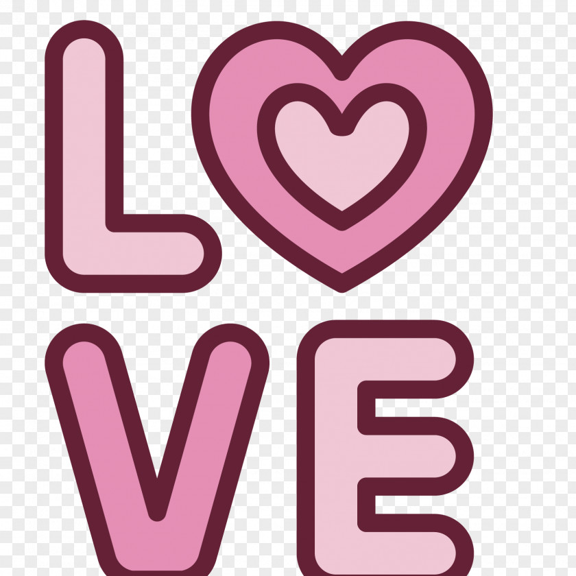 LOVE Word Art Vector Love Romance Icon PNG