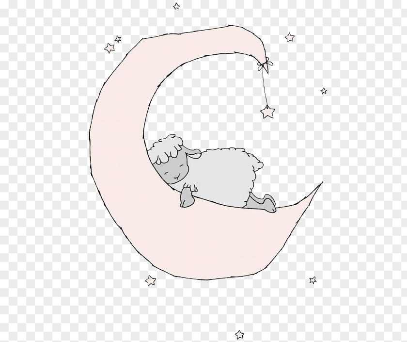 Sleeping On The Moon Sheep Dream Sleep Unicorn PNG