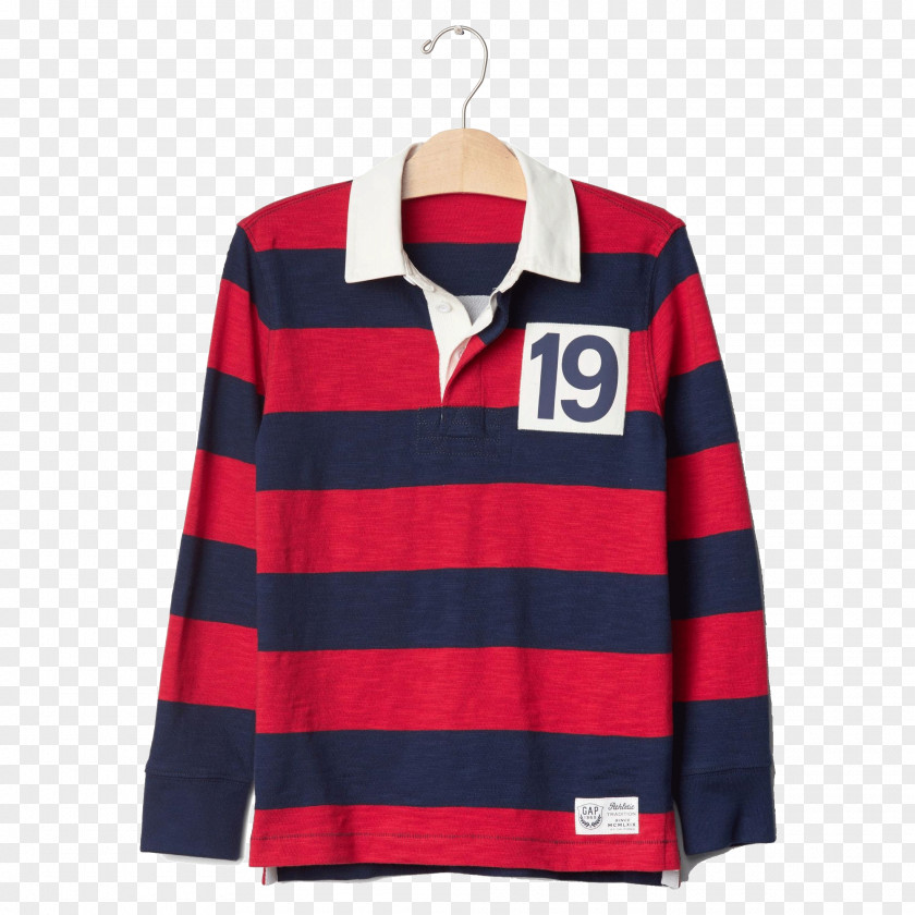 Wide Stripe Long Sleeve Polo Shirt Long-sleeved T-shirt Collar PNG