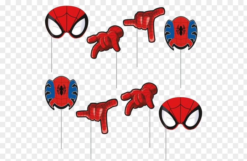 Photo Booth Props Printable Spider-Man Theatrical Property Party Photograph Image PNG