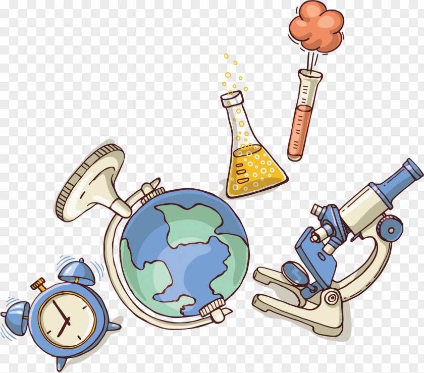 Scientific Equipment Microscope Globe Poster Science PNG