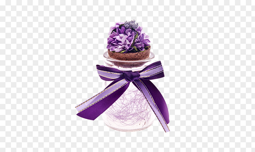 Beautiful Purple Wishing Bottle PNG