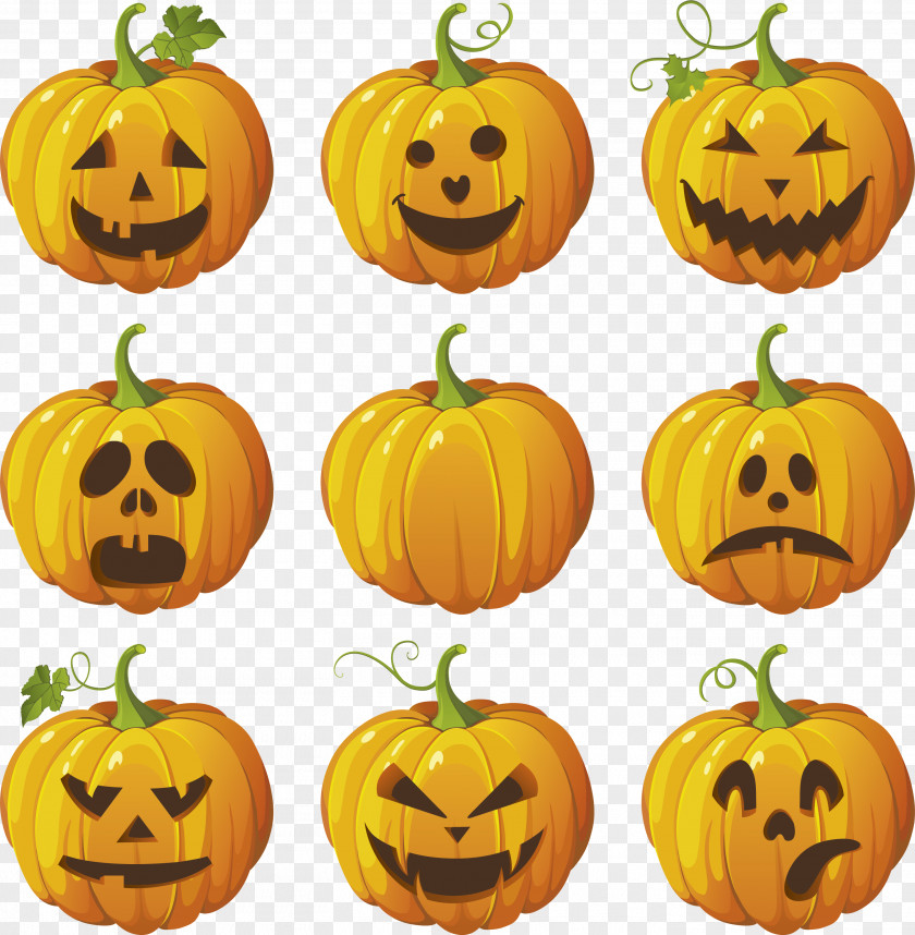 Funny Face Pumpkin Jack-o-lantern Halloween Ghost PNG