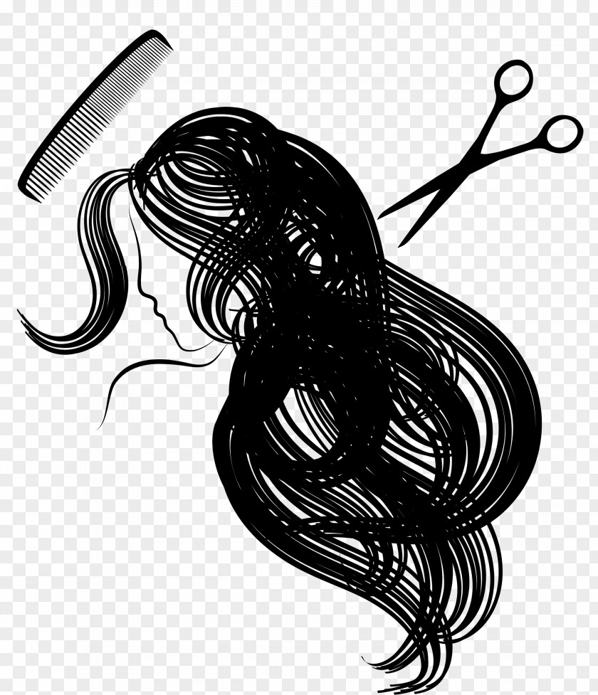 Hair Scissors, Combs Comb Hairstyle Long Care PNG