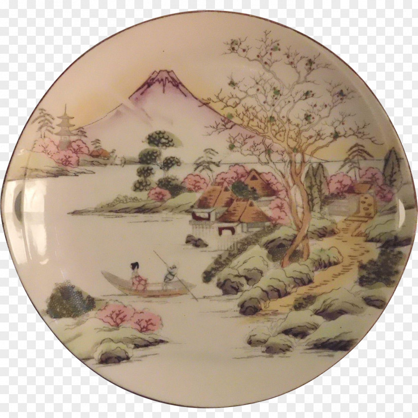 Hand-painted Architecture Tableware Plate Porcelain PNG