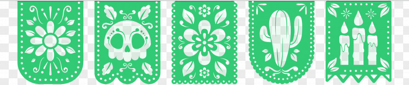 Leaf Pattern Green M-tree Font PNG