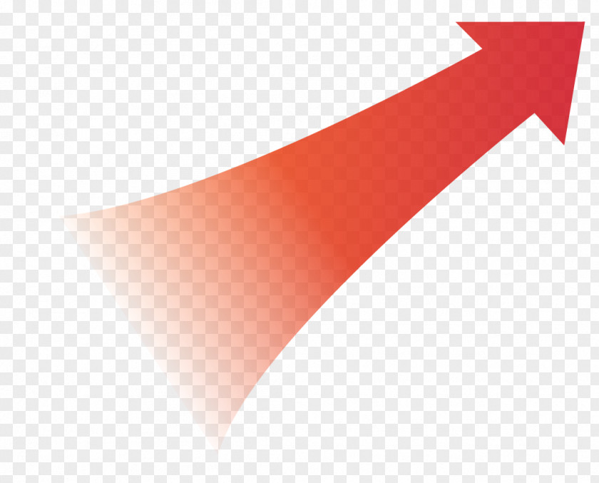 Red Arrow Go Up Angle Font PNG