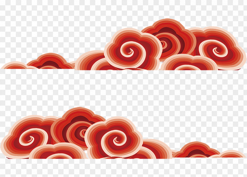 Red Clouds Chinese New Year Clip Art PNG