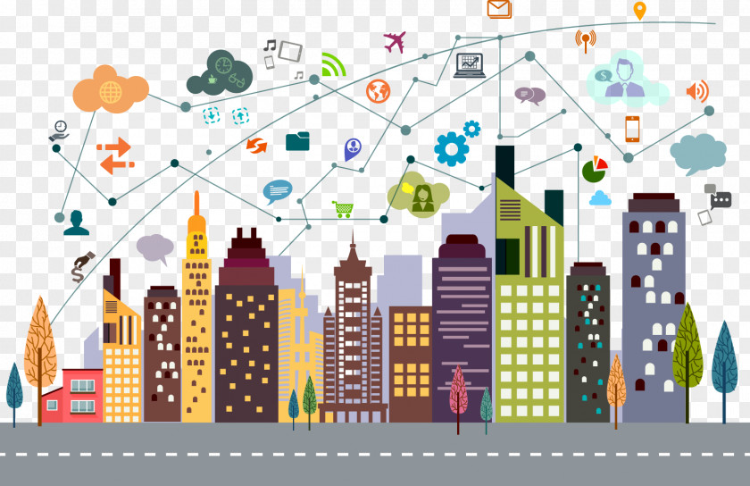 Vector Internet City Cityscape Building Illustration PNG