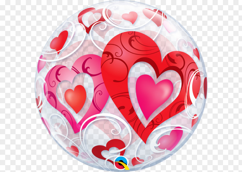 Balloon Mylar Hearts Bubble Wrap Valentine's Day PNG