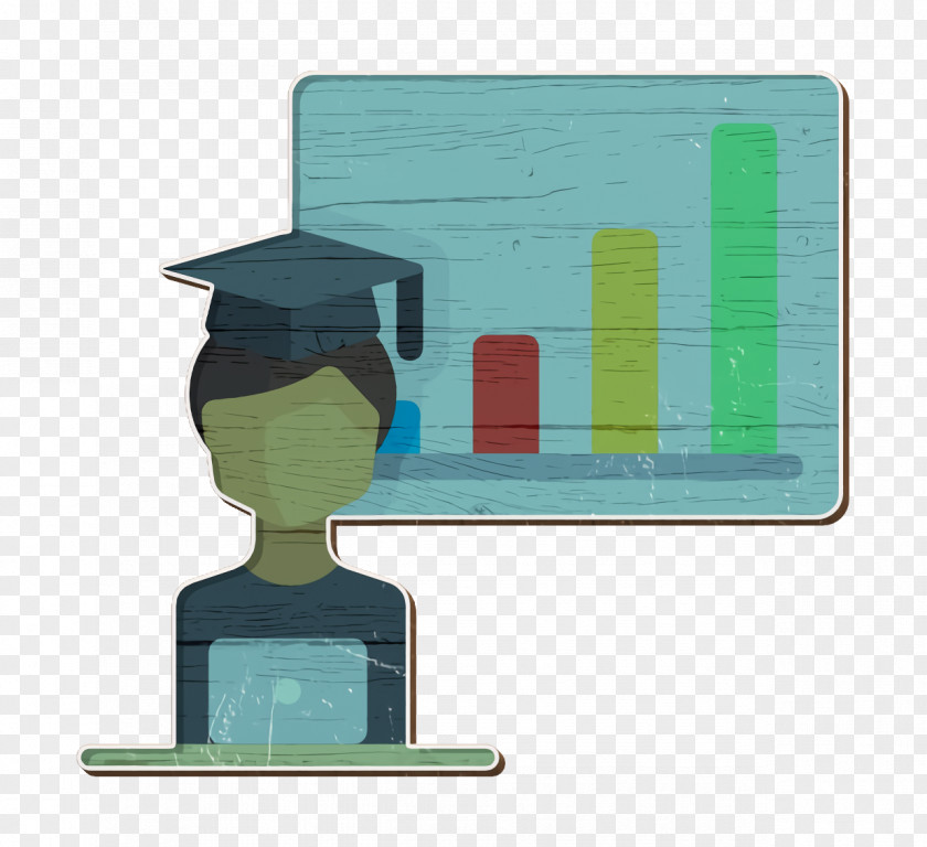 E-Learning Icon Statistics Teacher PNG