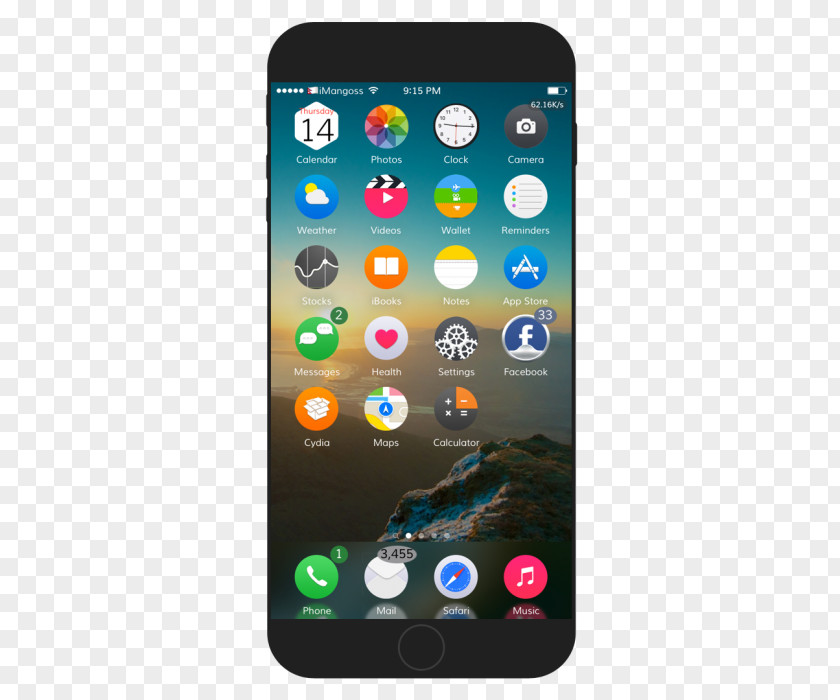 Smartphone Feature Phone IOS 9 10 PNG