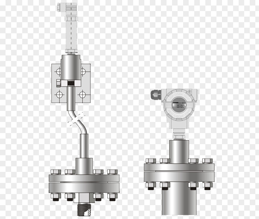 Temperature Transmitter Clamp Pressure Sensor Diaphragm Seal Remote Controls PNG