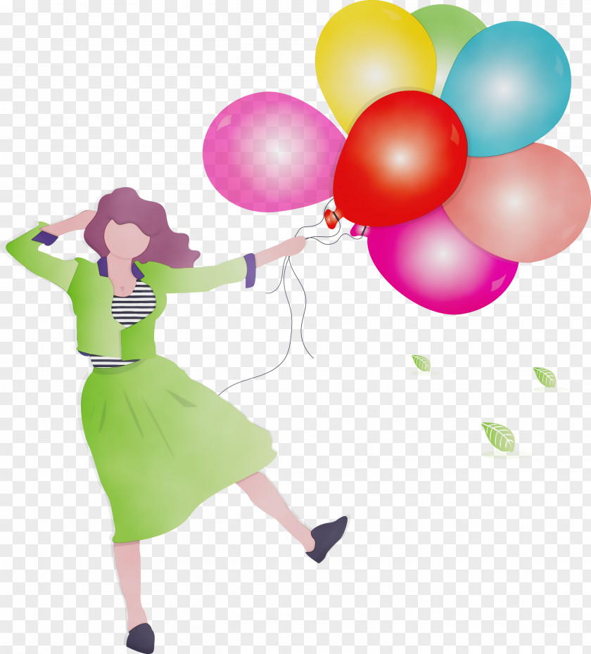 Balloon Party Supply Pink Magenta PNG