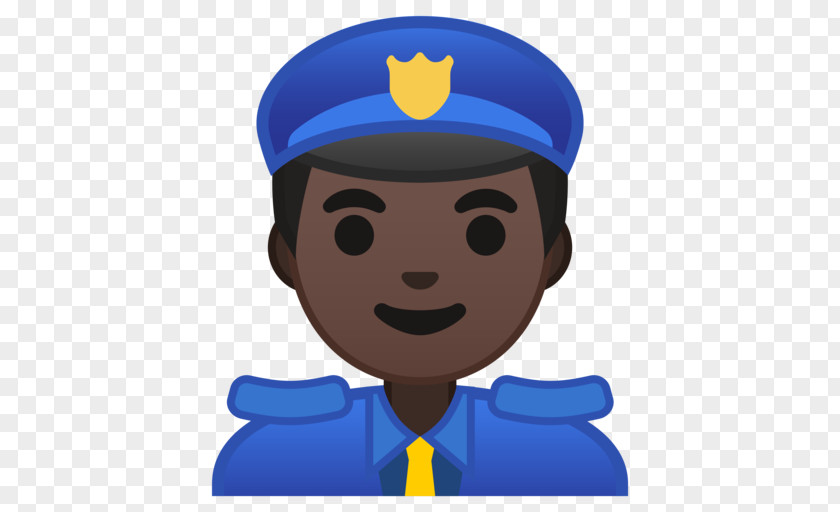 Emoji Police Officer Dark Skin Light PNG